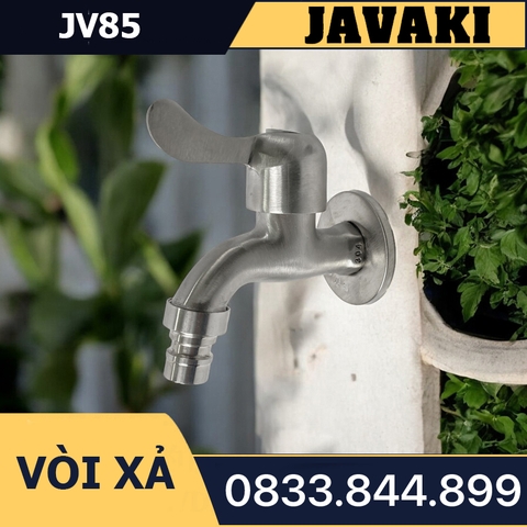 Vòi Hồ JV85 Xả Nước Tay Đúc Khóa Gạt 90 Độ Inox 304 - Thương Hiệu Javaki