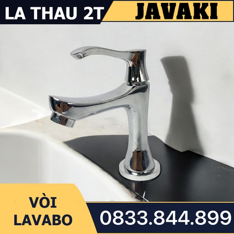 Vòi Lavabo Cao 20cm Thân Đồng Mạ Crom Dùng Nước Lạnh Javaki | Tinh Tế Và Bền Bỉ