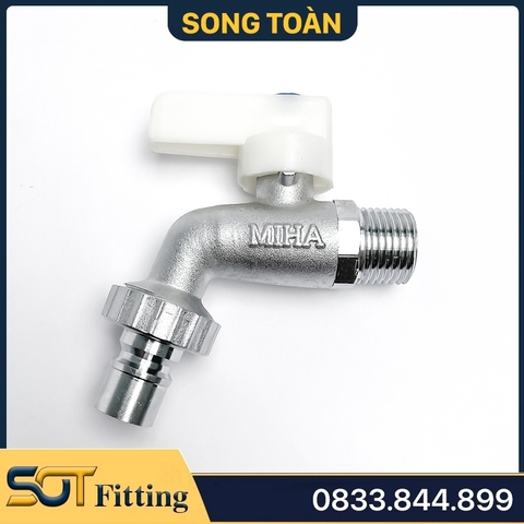 Vòi Máy Giặt MIHA Tay Gạt Đồng Mạ - Tap Washing Machine With Lever Handle