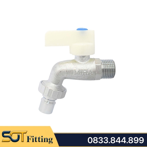 Vòi Máy Giặt MIHA Tay Gạt Đồng Mạ - Tap Washing Machine With Lever Handle