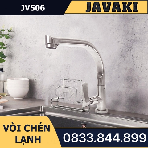 Vòi Rửa Chén Bát JV506 Dùng Nước Lạnh JAVAKI | SUS 304 Cao Cấp Nhám Mờ