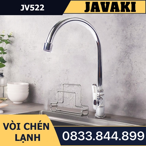 Vòi Rửa Chén Bát JV522 Dùng Nước Lạnh JAVAKI | Cho Không Gian Bếp Hiện Đại