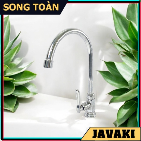 Vòi Rửa Chén Bát JV531 Thau Mạ Crom Nước Lạnh JAVAKI | Vòi Nước Lạnh Cao Cấp