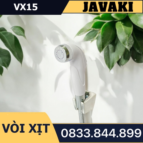Vòi Xịt VX15 Tay Chìm Nhựa Trắng Gắn Bồn Cầu Bệt Vệ Sinh - Thương Hiệu JAVAKI
