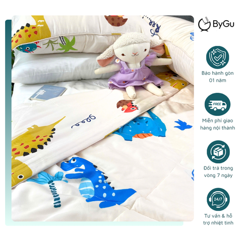 Mền/ chăn chần và gối Lụa Tencel ByGu cho bé - 040