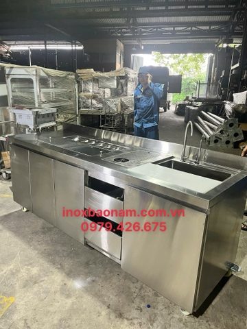 Quầy pha chế inox 2.2m