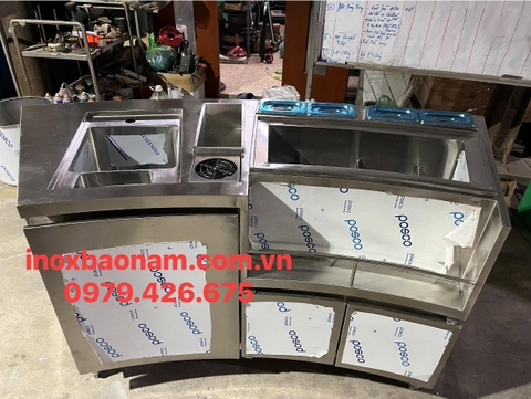 Quầy cong inox 304