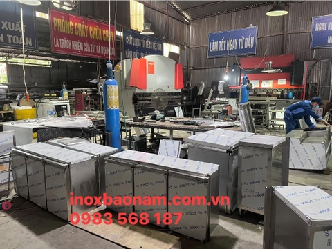 Quầy inox cửa mở