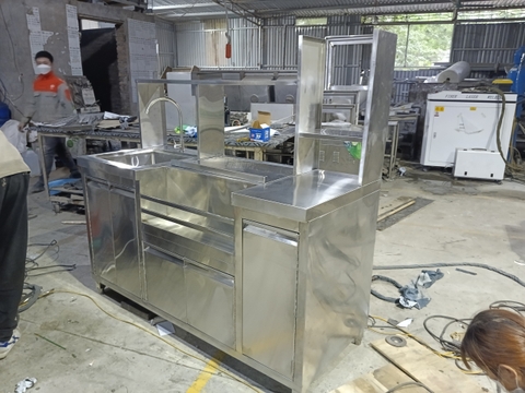 QUẦY PHA CHẾ CAFE INOX 1.5m