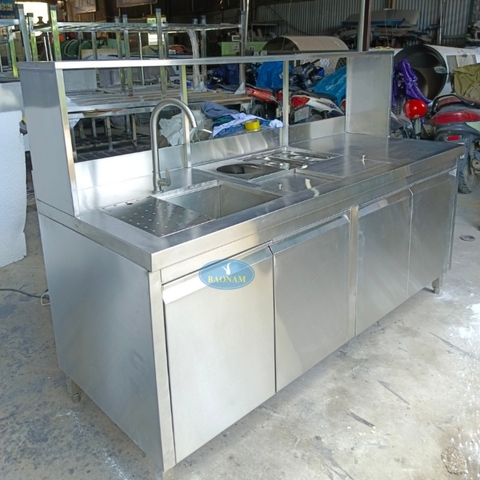Quầy Bar pha chế Inox 1m8