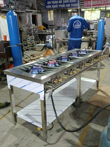 Bếp giàn gas công nghiệp 5 họng 2 vòng lửa