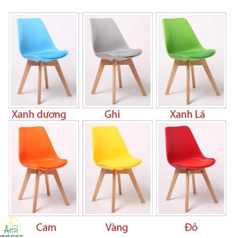 Ghế cà phê có đệm chân gỗ sồi GCF001