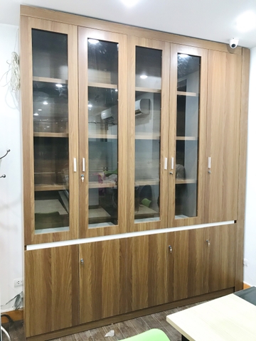 Tủ hồ sơ vân gỗ 2.4m THS002