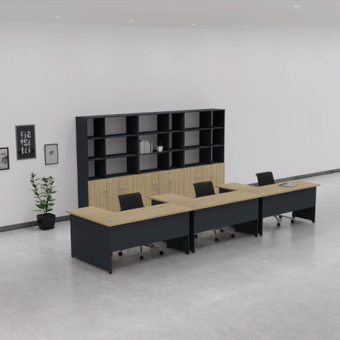 Cụm bàn làm việc 3 người 2KBNV020