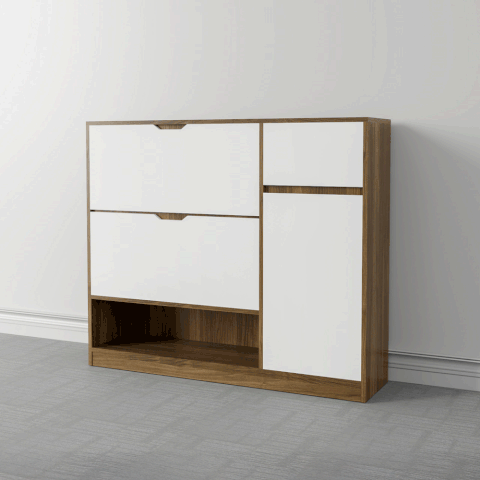 Tủ giầy thông minh 2 tầng TGTM03 - 1 cánh 2 lật 1 ngăn kéo  | Nội Thất giá tốt 2K