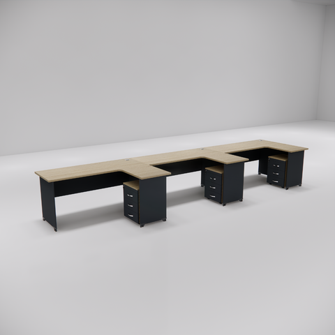 Cụm bàn làm việc 3 người 2KBNV020