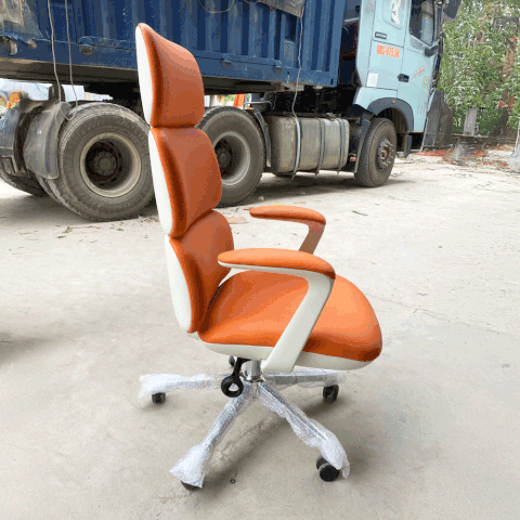 Ghế Giám Đốc GD0235 - Da PU màu cam pha ghi sáng | Nội Thất giá tốt 2K