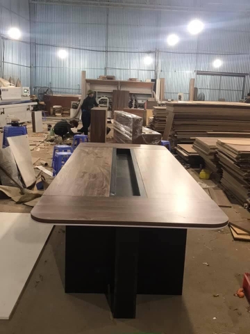 Bàn họp gỗ chân hộp dài 3m6 - BH-08