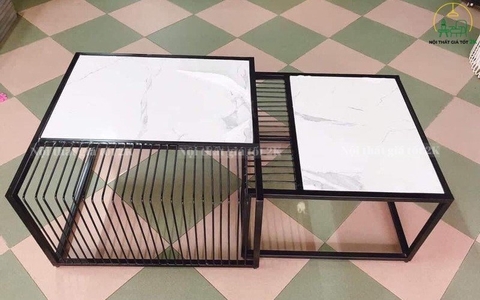 Bàn Sofa Mặt Vuông Chân Hộp BTS014