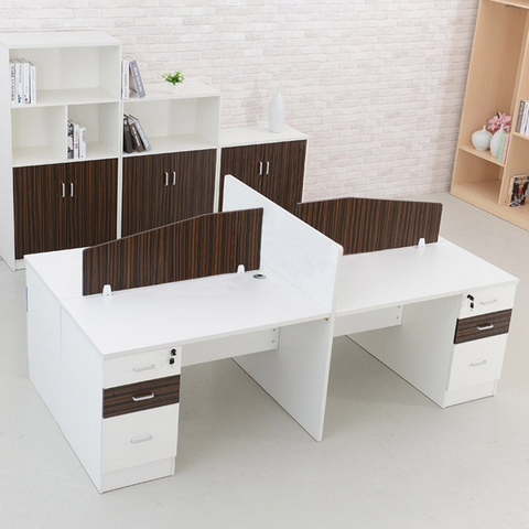 Cụm bàn làm việc 4 người chân gỗ - M4G02