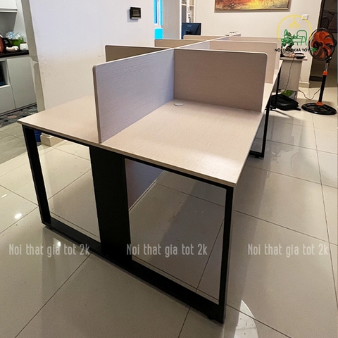 Cụm Bàn Làm Việc 8 Người Có Vách Ngăn