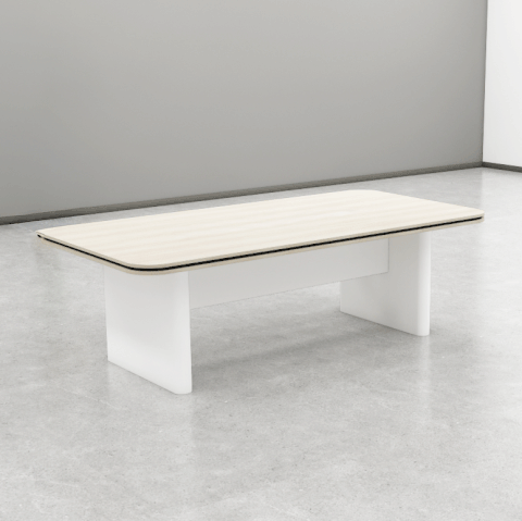 Bàn họp BH038 – Màu trắng vàng vân gỗ 2m4