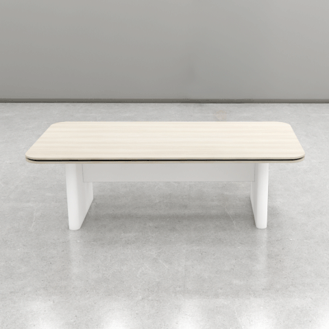 Bàn họp BH038 – Màu trắng vàng vân gỗ 2m4