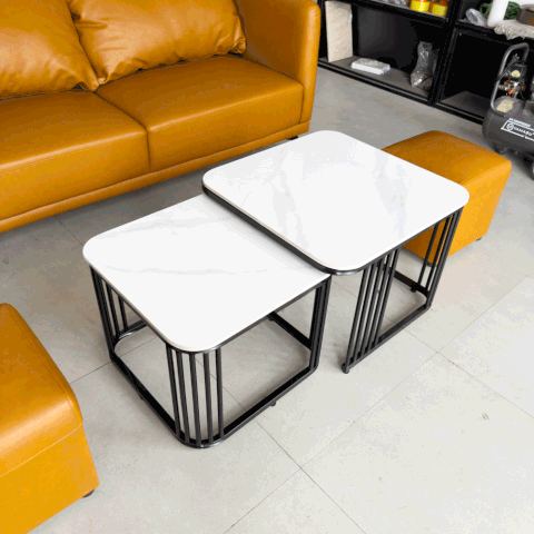 Bàn Sofa Mặt Đá Chân Vuông BTS013