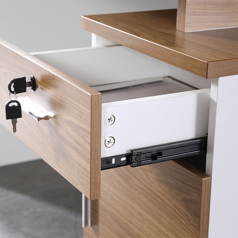 Cụm bàn làm việc 4 người chân gỗ - M4G02