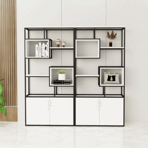 Kệ Trang Trí KG031 - 100cm x 30cm x 200cm màu trắng