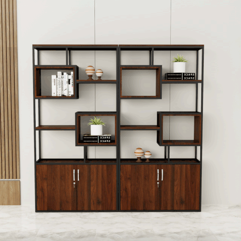 Kệ Trang Trí KG031 - 100cm x 30cm x 200cm màu nâu