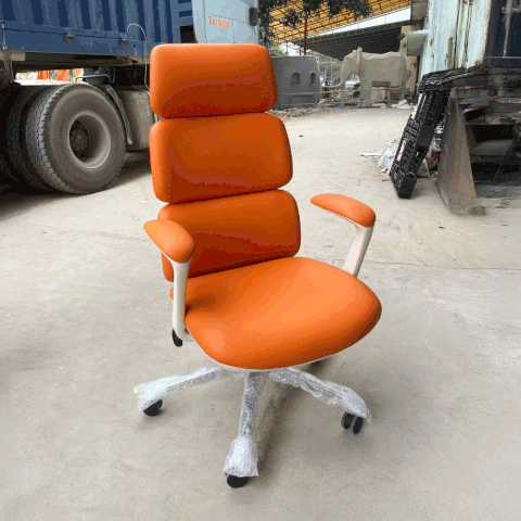 Ghế Giám Đốc GD0235 - Da PU màu cam pha ghi sáng | Nội Thất giá tốt 2K