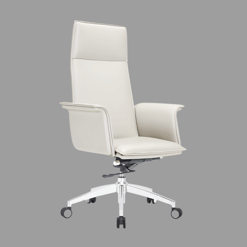 Ghế Giám Đốc GD103 - Da PU màu trắng be | Nội Thất giá tốt 2K