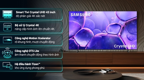 Smart Tivi Samsung 50U8000F 4K 50 inch Mới 2025 (UA50U8000F)