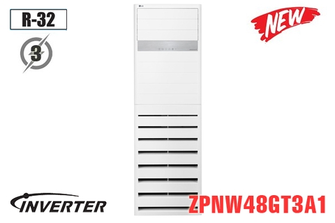 Điều hòa tủ đứng LG 48.000BTU 2 chiều inverter 3 Pha ZPNW48GT3A1/ZUUW48LV1
