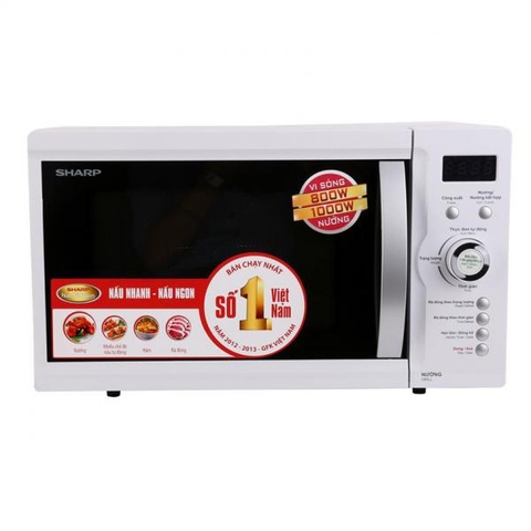 LÒ VI SÓNG ĐIỆN TỬ SHARP R-G371VN-W 23 LÍT CÓ NƯỚNG