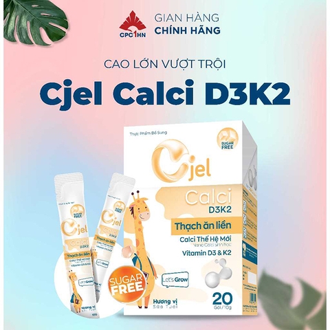 Thạch ăn liền Cjel Calci D3K2 cho trẻ em