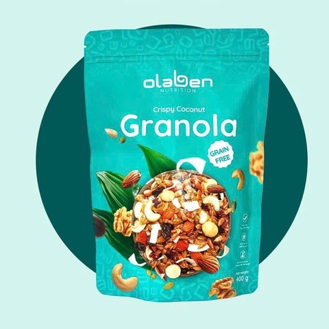Granola Dừa Giòn Không Yến Mạch - Olaben Nutrition 400Gram