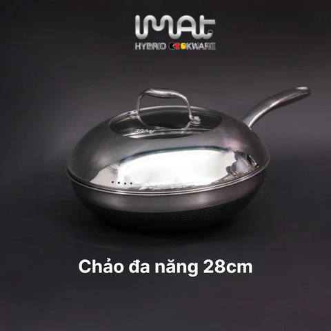 Chảo đa năng IMAT Hybrid 28cm chống dính Ceramic đen