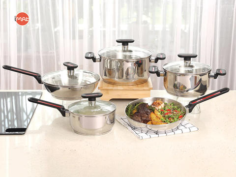 CARL5P - Bộ nồi chảo inox hiệu IMAT