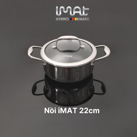 Nồi inox cỡ vừa iMat Hybrid 22cm