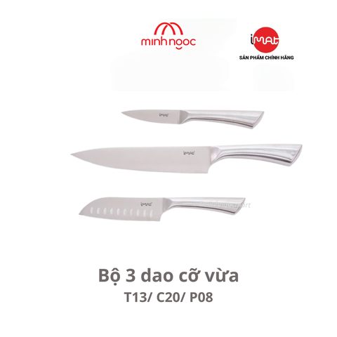 Bộ 3 Dao IMAT Cỡ Vừa Cán Thép