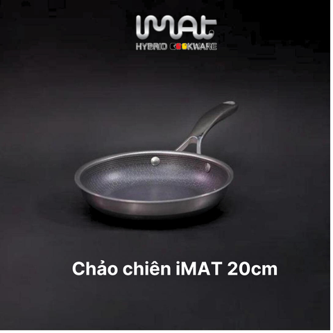 Chảo chiên iMat Hybrid 20cm, tráng gốm đen