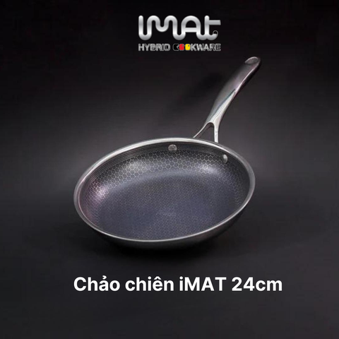 Chảo iMat Hybrid 24cm, tráng gốm đen