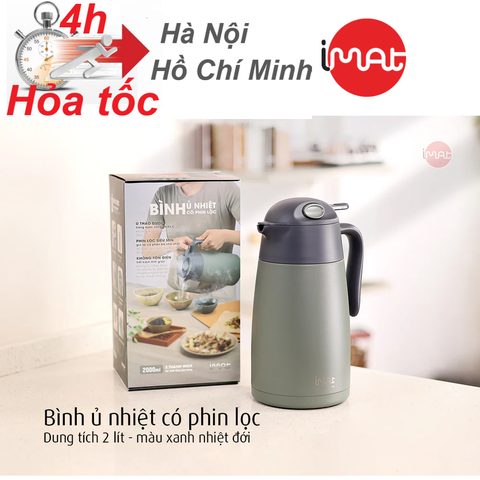 Bình Ủ Nhiệt Có Phin Lọc iMat Giữ Nhiệt Lâu, Chất Liệu Cao Cấp, Tiện Lợi Cho Pha Trà Và Thảo Dược