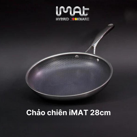 Chảo iMat Hybrid 28cm, tráng gốm đen