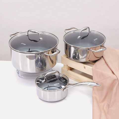Bộ 3 nồi iNox iMat Blackcube đa năng Hàn Quốc.