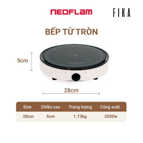 Bếp điện từ Fika (Neoflam), điện 220V, cs 2000W