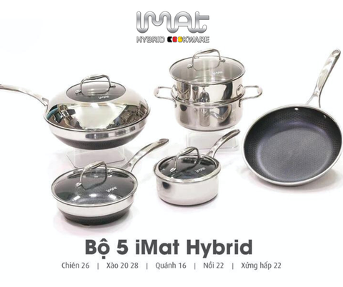 Bộ 5 nồi chảo iMat Hybrid