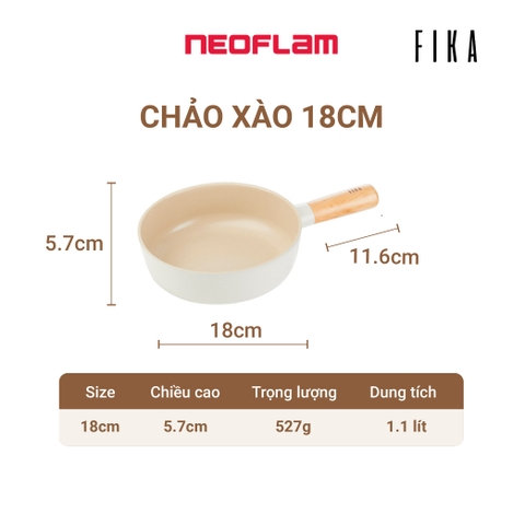Chảo xào cỡ nhỏ Neoflam Fika Baby Hàn Quốc 18cm